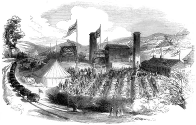 Fête en célébration de la victoire du charbon sur la branche Rhondda du chemin de fer Taff Vale, 1851