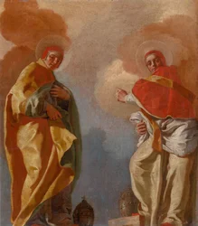 Scène figurative (Deux papes)