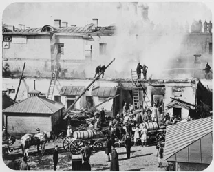 Incendie à Moscou, Russie, 1872