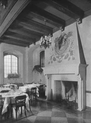 Cheminée dans la salle à manger sud-est, le bâtiment des clubs de fraternité, New York