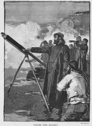 Lancement de la fusée, vers 1880
