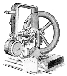 Première machine à coudre à point noué, inventée par Elias Howe, XIXe siècle