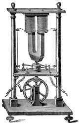 Premier moteur magnétœlectrique construit par Hippolyte Pixii