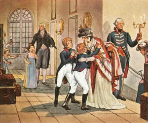 Première rencontre de la reine Louise et de ses enfants après la bataille de Iéna, 18 octobre 1806, 1936