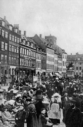 Marché aux poissons, Copenhague, vers 1922