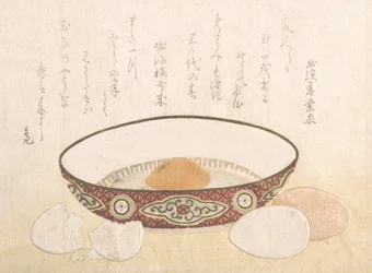 Bol plat avec des œufs, probablement 1813