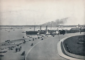 Fleetwood - La Promenade : Départ du vapeur de l