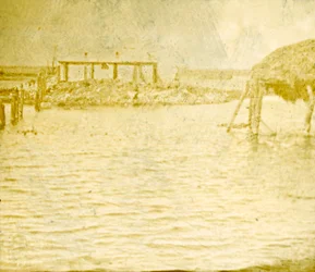 Inondation, Ramskapelle, Belgique, vers 1914-1918