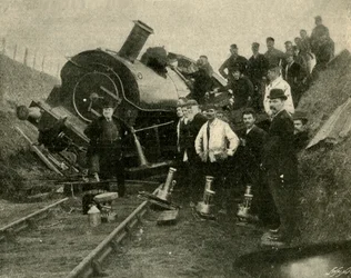 Inondations contre locomotive - Un effondrement près de St. Erth, 1901