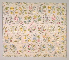 Broderie florale, début des années 1600
