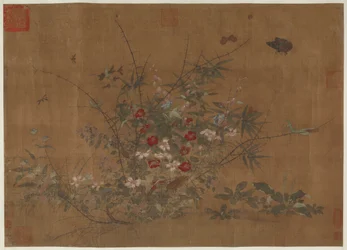 Fleurs et insectes, dynastie Ming, 15ème siècle