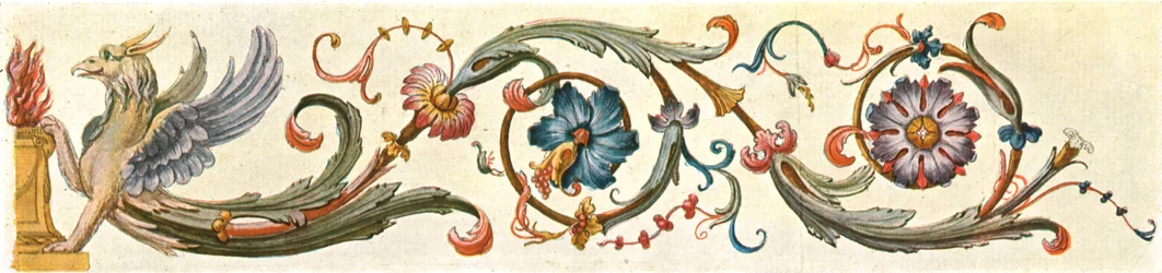 Conception de bordure de feuillage, Allemagne, 1928