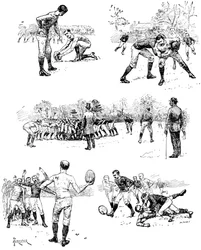 Croquis de football, 1887