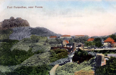 Fort Purandhar, près de Pune Poona, Inde, début du 20e siècle