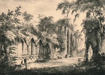 Abbaye de Fountains, Yorkshire, 1823