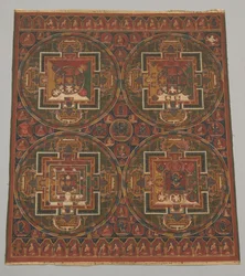 Quatre Mandalas du cycle Guhyasamaja, 16e siècle