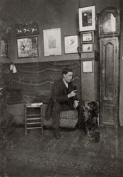 Francisque Poulbot, caricaturiste et illustrateur français, 1909
