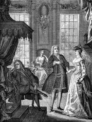 Frédéric prince de Galles et la princesse Augusta de Saxe-Gotha, 1736