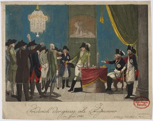 Frédéric le Grand comme Franc-Maçon en 1740