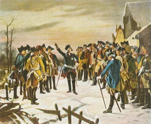 Frédéric le Grand fait un discours...à la veille de la bataille de Leuthen, 5 décembre 1757, 1936