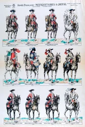 Armée française, mousquetaires montés, 18ème siècle 19ème siècle