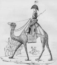 Régiment de dromadaires français. Capturé avec un convoi dans le désert libyen, mai 1801, 1884