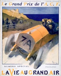 Grand Prix de France, couverture du magazine La Vie au Grand Air, 1908