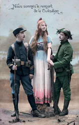 Carte postale française de la Première Guerre mondiale, 1914-1918