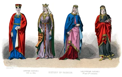 Costume français : Capétien, Carolingien, 1882