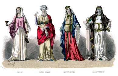 Costume français : Gaulois, Gallo-Romain, Mérovingien, Carolingien, 1882