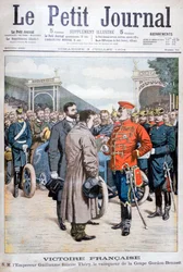 Le Français Léon Thery, vainqueur de la Coupe Gordon Bennett en course automobile, 1904
