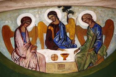 Fresque dans la cathédrale de Madrid, Madrid