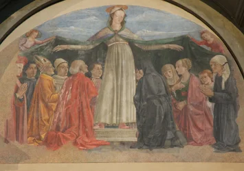 Fresque de la Madonna della Misericordia, Chapelle Vespucci, Ognissanti, Florence, Italie (photo)