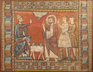 Fresque avec Miracle des Bijoux, fin du XIIIe-début du XIVe siècle