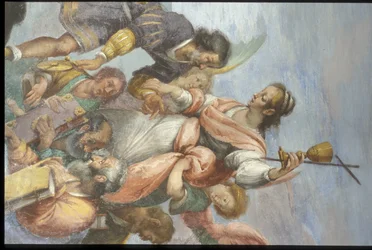 Fresques au Palazzo Lomellino, Gênes, Ligurie, Italie