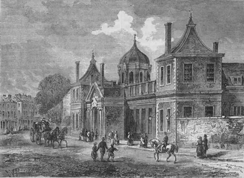 Façade de la maison Montagu, Great Russell Street, Bloomsbury, Londres, 1830 1878
