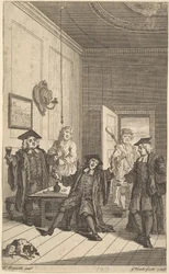Frontispice de The Humours of Oxford, avril 1730