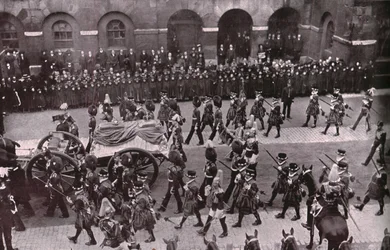 Procession funéraire du roi Édouard VII, Whitehall, Londres, 20 mai 1910