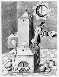 Four pour les processus nécessitant une chaleur prolongée, comme la cémentation, 1580