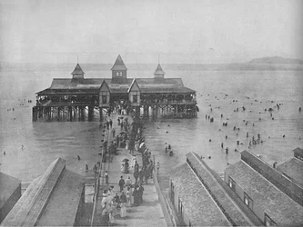 Plage de Garfield, Grand Lac Salé, vers 1897