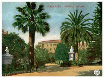 Jardin Garibaldi, Palerme, Sicile, Italie, début du 20ème siècle