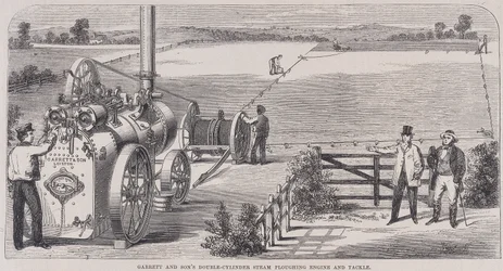 Garrett & Sons Double-Cylinder Steam Ploughing Engine and Tackle, vers 1862
