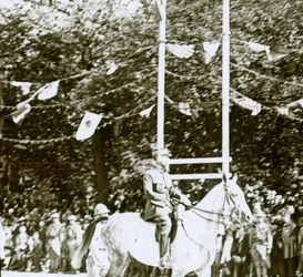 Général Henri Gouraud à un défilé de la victoire