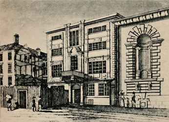 Bureau de Poste Général, vers 1793 - Montrant les Bâtiments Adjacents à Lloyds Coffee House, 1928