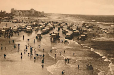 Vue générale de la plage à l