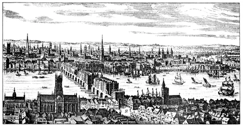 Vue générale de Londres, 1666