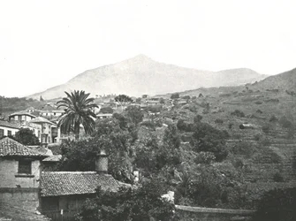 Vue générale montrant le Pic, Tenerife, Canaries, Espagne, 1895