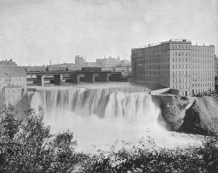 Chutes de la Genesee, Rochester, État de New York, USA, c1900