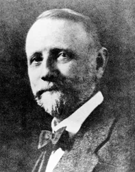 George C Blickensderfer, designer américain de la machine à écrire Blick, vers 1880
