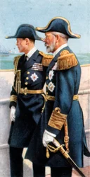 George V et le prince de Galles passant en revue la flotte, 26 juillet 1924, vers 1935